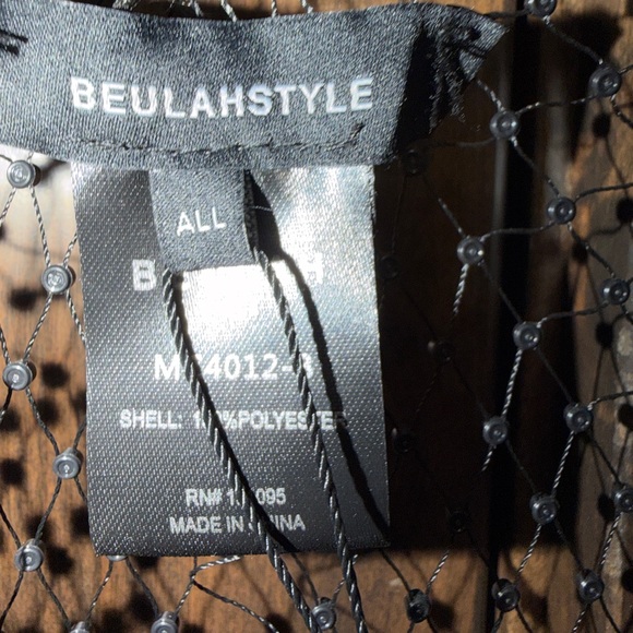 Buckle Rhinestone mesh kimono - Picture 2 of 3